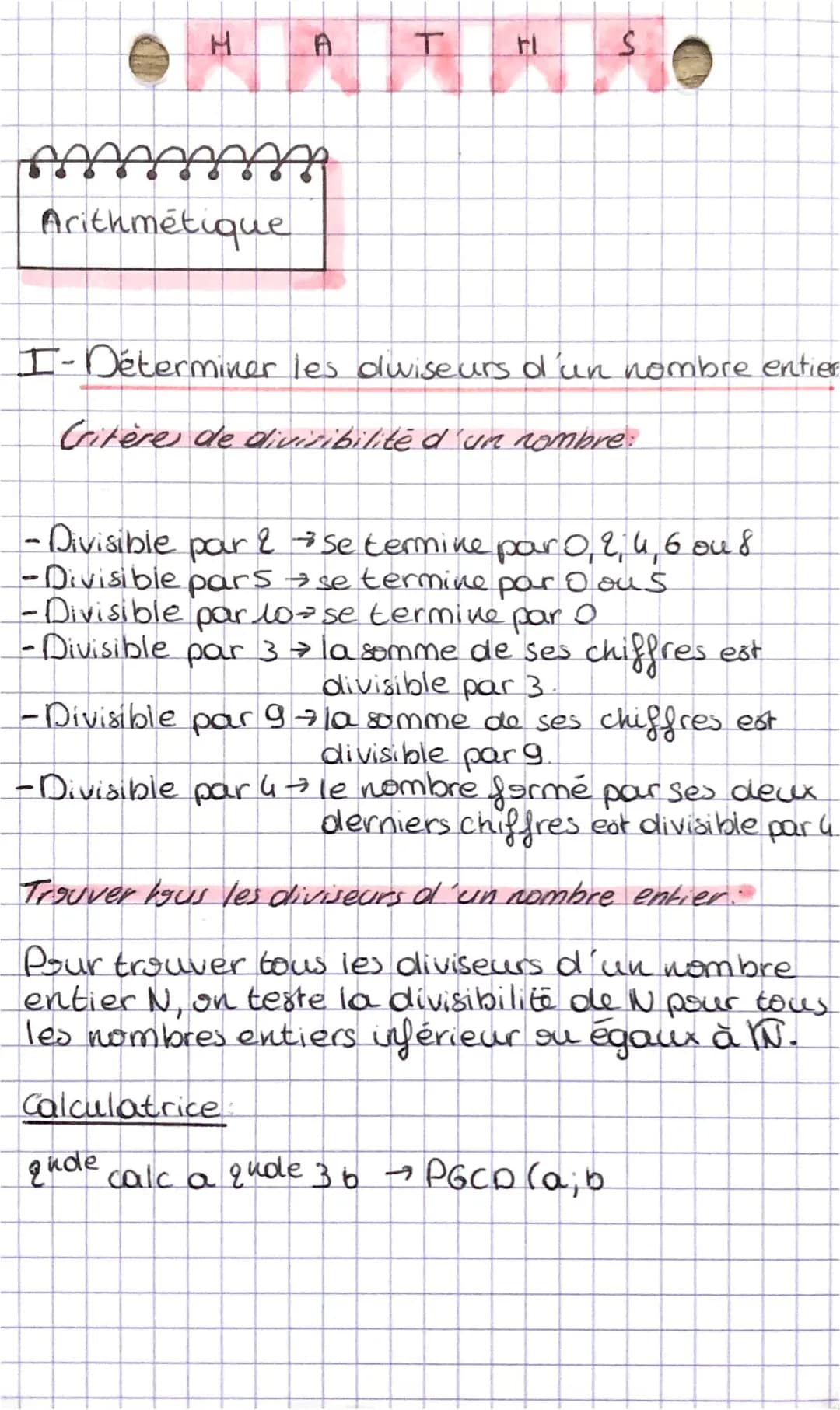 Arithmétique 