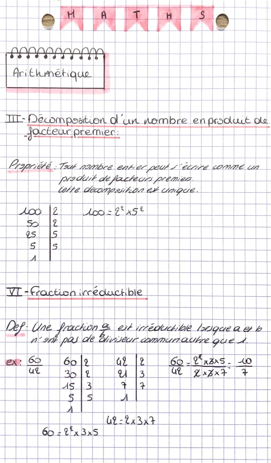 H
mmmmmm
Arithmétique
T
Fl
S
I-Déterminer les dwiseurs d'un nombre entier
Critère de divisibilité d'un nombre:
-Divisible par 2 se termine p