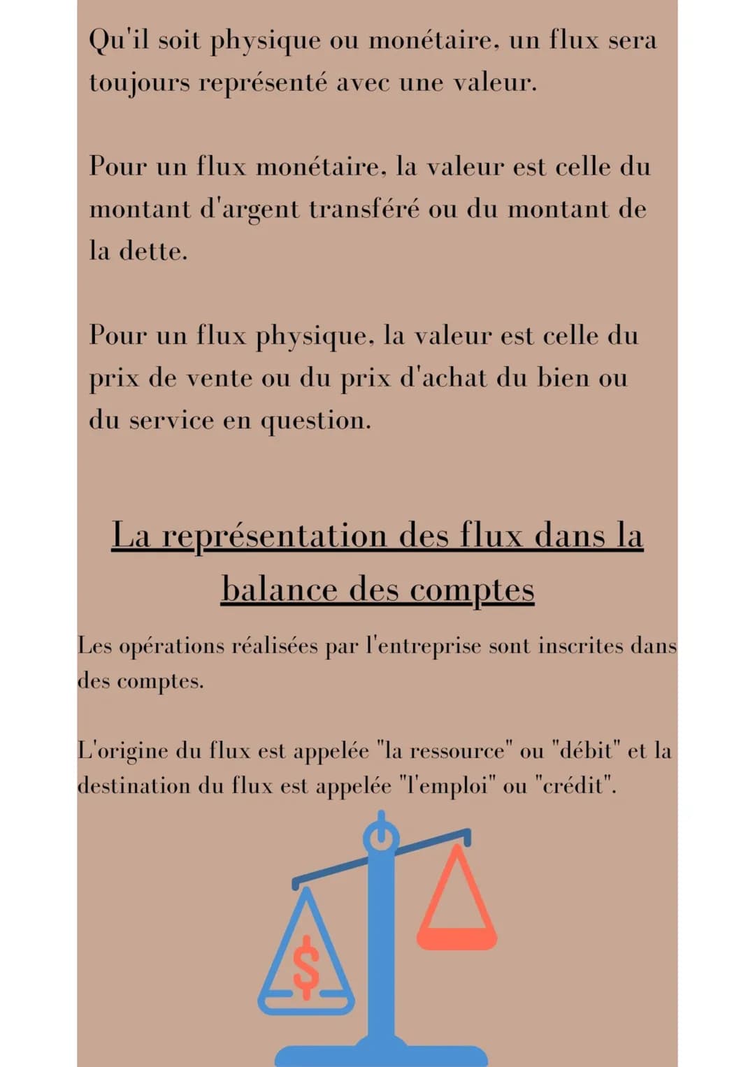 COMMENT LE SYSTÈME
D'INFORMATION COMPTABLE
RETRACE-T-IL L'ACTIVITÉ DE
L'ENTREPRISE AVEC SES PARTIES
PRENANTES?
B Le notion de flux
Un flux e
