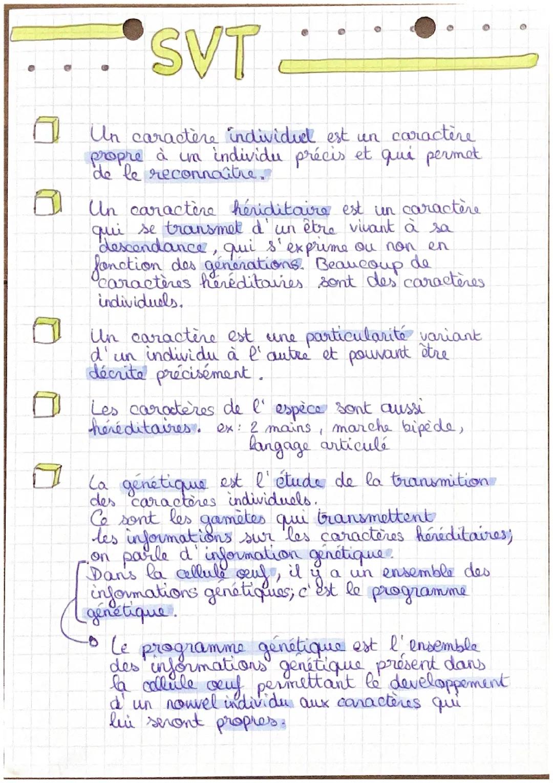 la génétique et le cycle cellulaire 