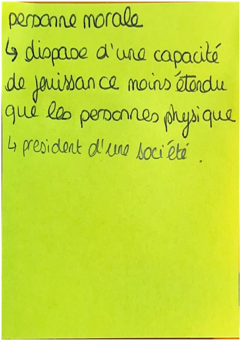 chap 6 la capacité & l'incapacité
capacité juridique l'aptitude à être
titulaire de droits et à leo exercer.
La capacité de jouissance => l'