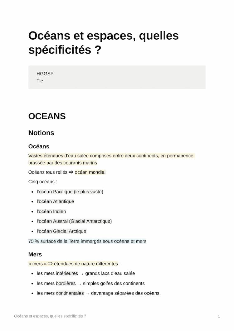 Know  Océans et espaces, quelles spécificités ? thumbnail