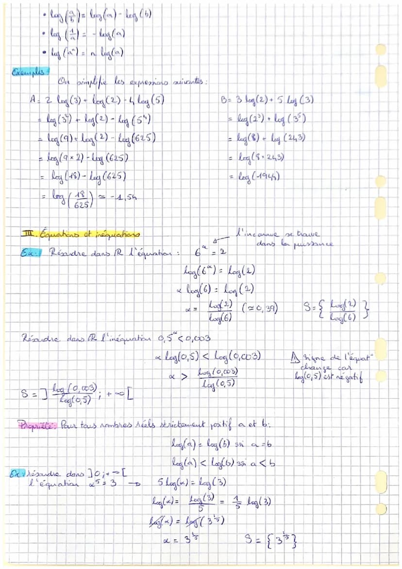 Chapitre 5. Fonction Regerithik
I. Definition et popietes
. Def. Can appelle lizarithne dicined d'un réel strictement pentif b
le nombre not