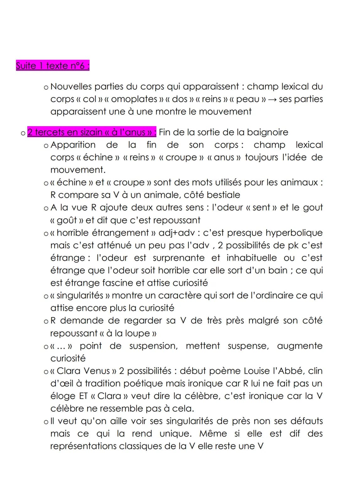 Lecture linéaire n°6 : « Vénus anadyomène », Arthur Rimbaud, Cahiers de Douai,
1870.
met on
place themes,
femme sortant
baignoire
d'une
Suit