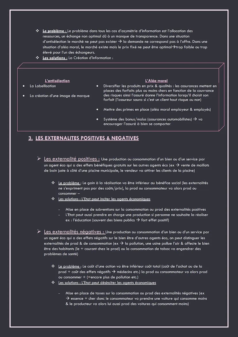 Intro : En situation de concurrence imparfaite, le marché ne parvient pas à satisfaire au mieux les acheteurs et
les vendeurs car les demand