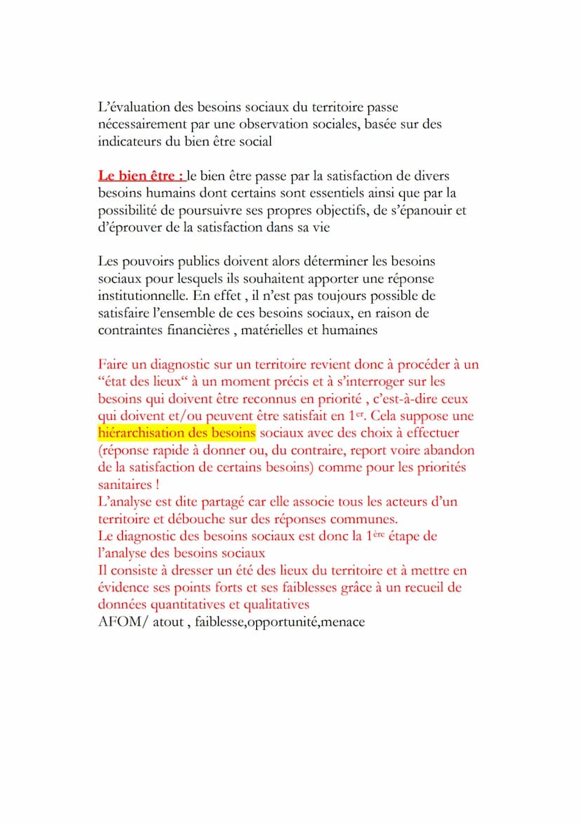 STSS'
Chapitre 7: de l'identification d'un problème social à
l'élaboration d'une politique sociale
Concept de politique sociale : c'est une 