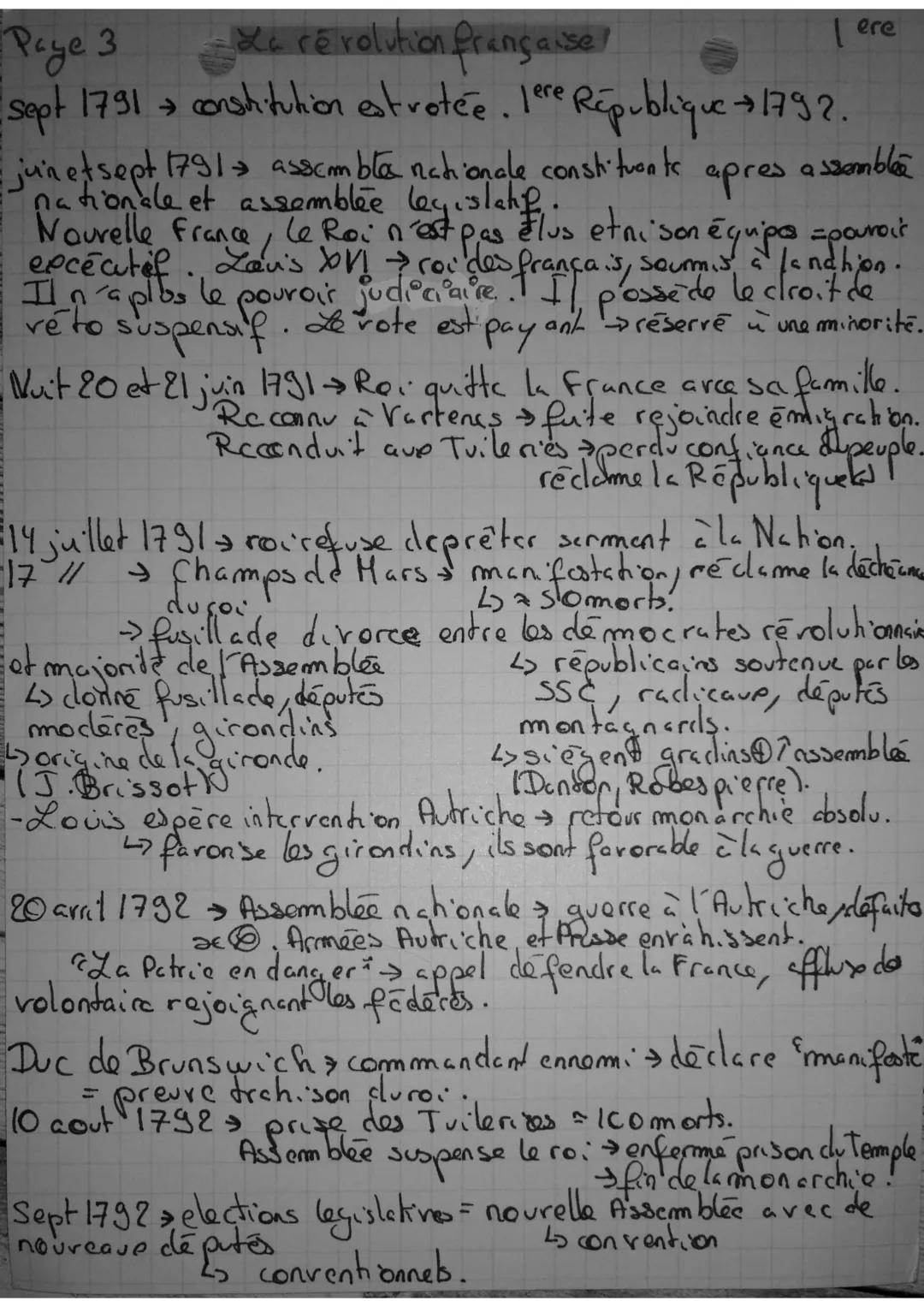 Pagel
La Revolution francaise!
lere.
1787 1788: crise financière, éco et social →gaffre financier.
guerre Indé pendance américaine.
1788 → L