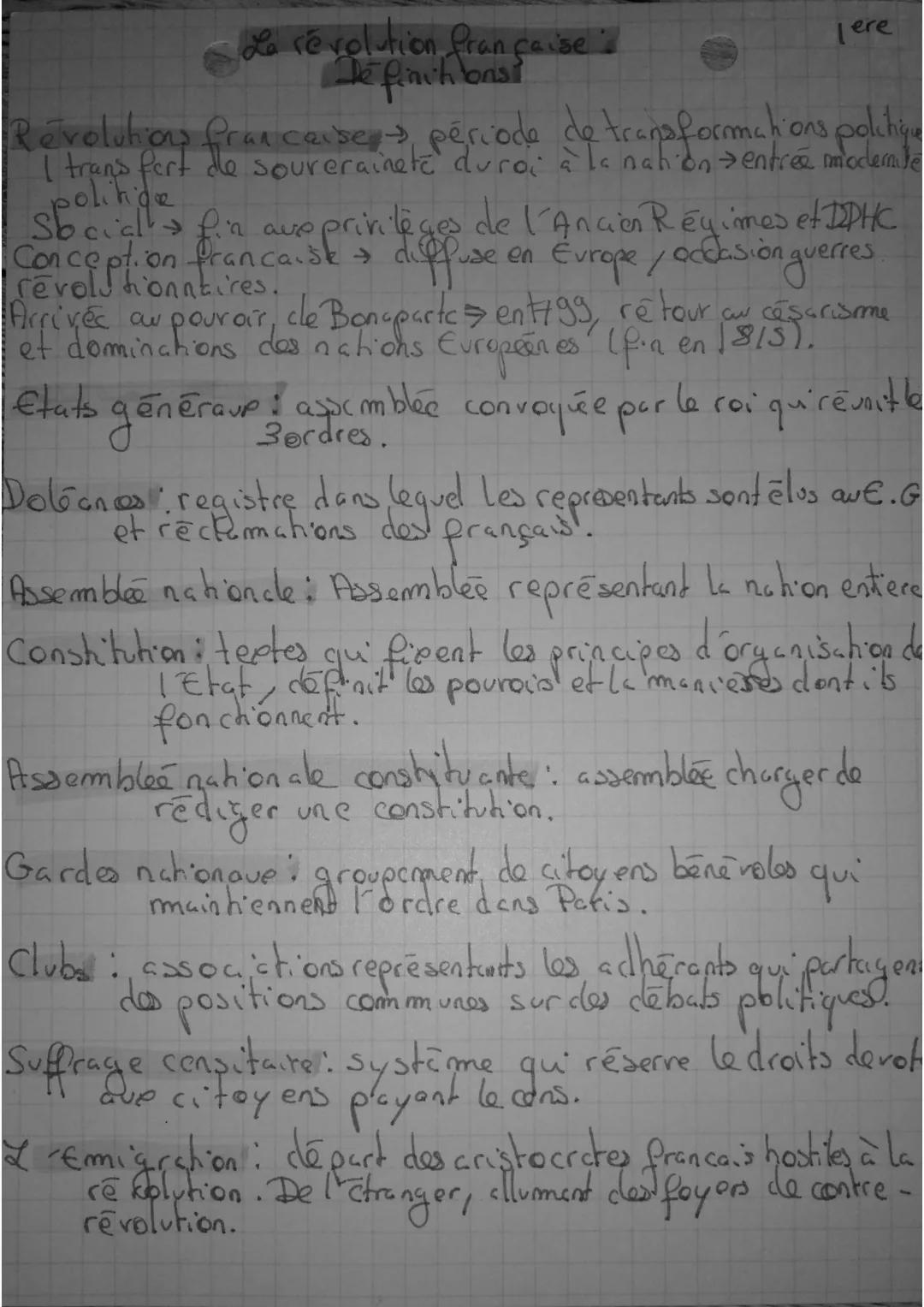 Pagel
La Revolution francaise!
lere.
1787 1788: crise financière, éco et social →gaffre financier.
guerre Indé pendance américaine.
1788 → L