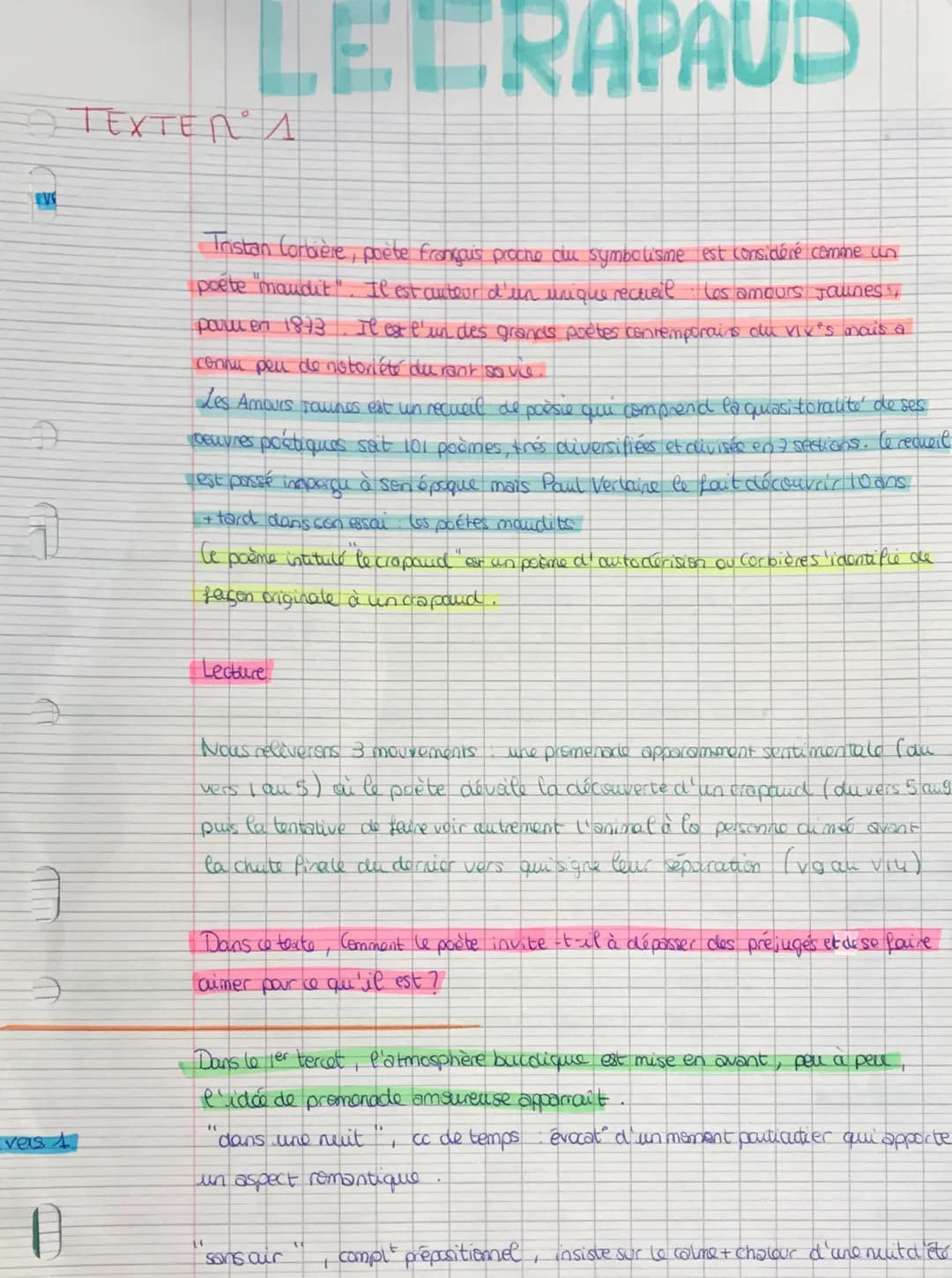 EVE
1
vers 1
0
LEERAPAUD
Tristan Corbière, poète français proche du symbolisime est considéré comme un
poéte "maudit". Il est autour d'un un