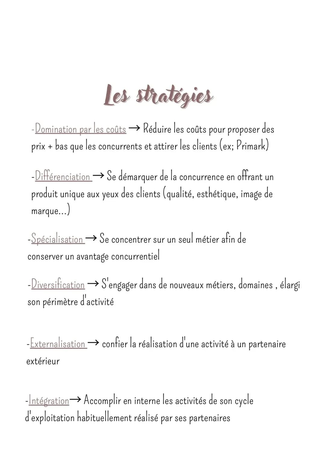 Les stratégies