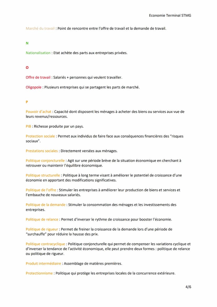 A
Vocabulaire Economie
Allocation : Lorsque l'Etat produit des biens et des services qui ne favorisent pas le secteur privé.
L'Etat corrige 