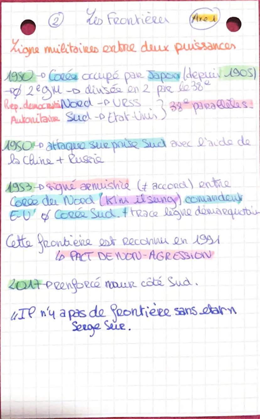 CARACTERISTIQUE DE LA FRONTIERE
Fron here chaude:
- tension depuis 1953/91, tentative de
volation de Aroustice
par
Nordh
—
• Bombardements n