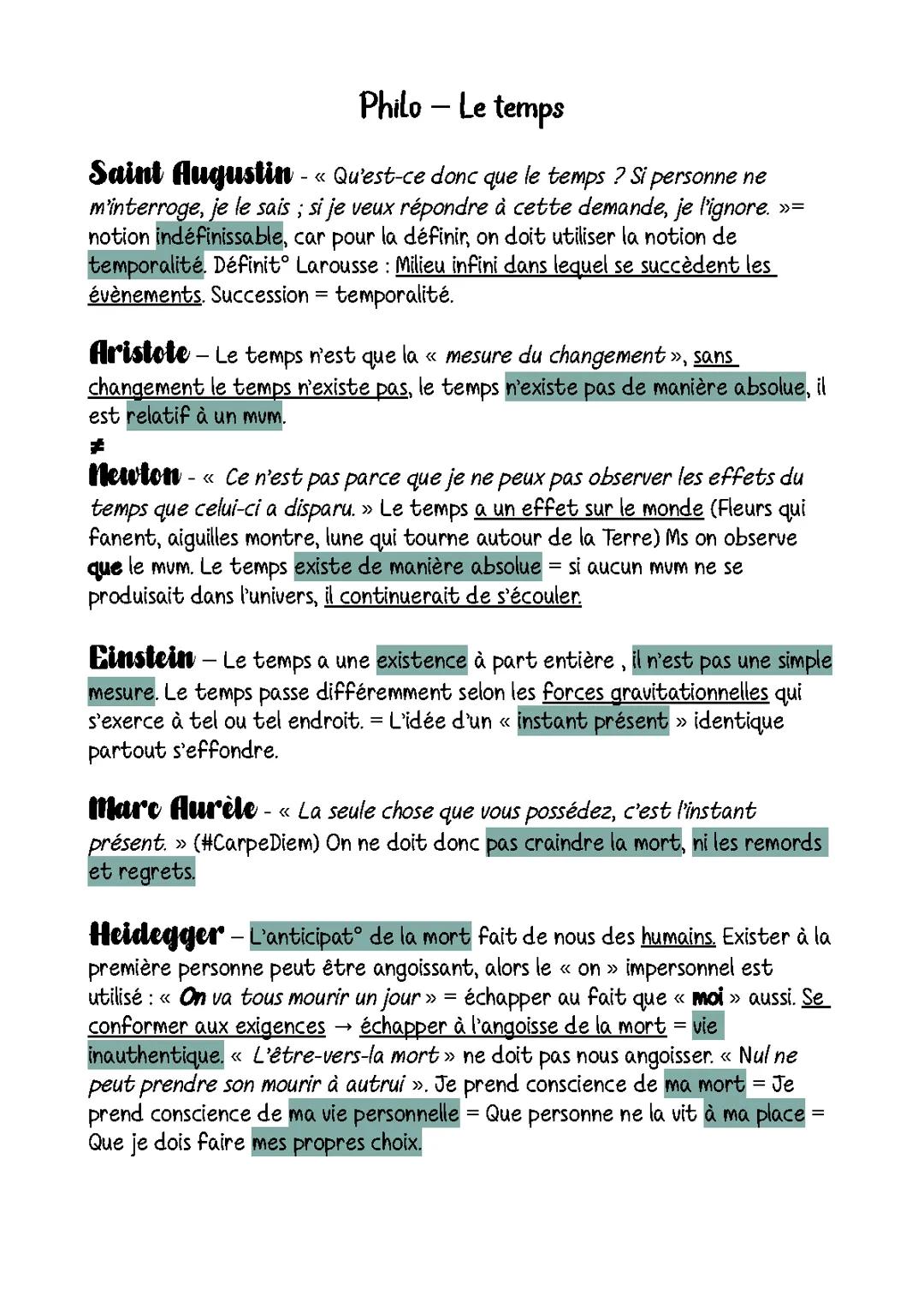 Philo - Le temps
