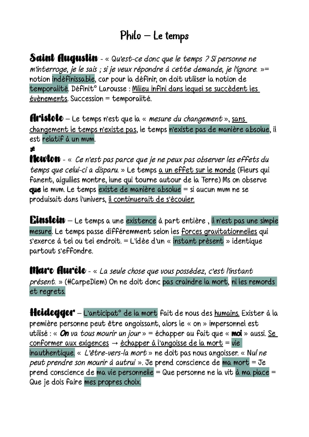 Philo - Le temps