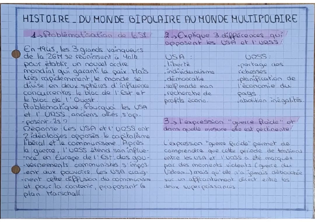 D'un monde bipolaire à un monde multipolaire