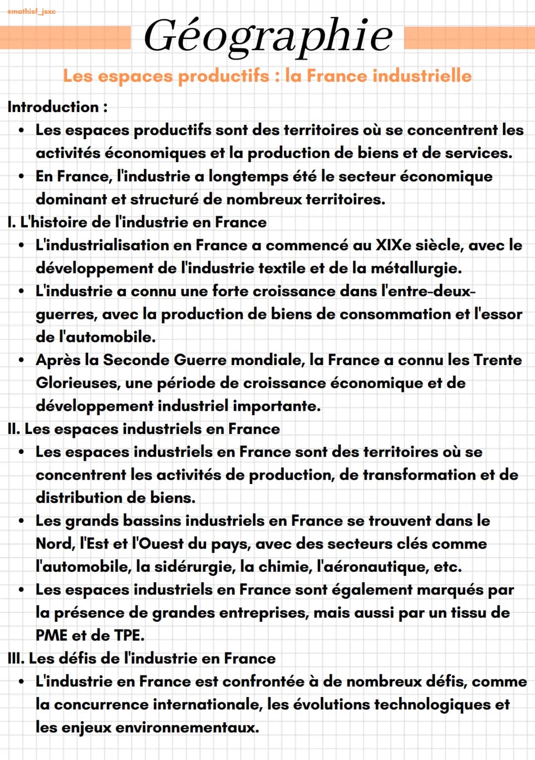 emathisf_jsxc
Introduction :
• Les espaces productifs sont des territoires où se concentrent les
activités économiques et la production de b