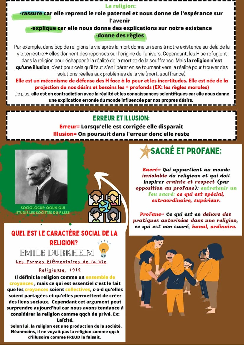 LA RELIGION
Le mot "religion" vient du latin "religare" qui désigne
Définition le lien. Elle est un principe et un ciment social et un
propr