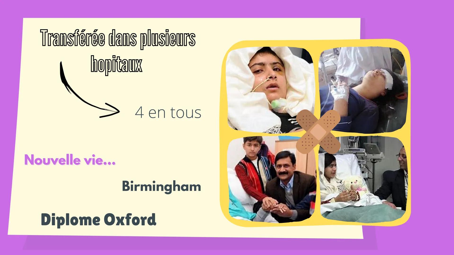 Malala
Yousafsay
Pakistanaise
00.00
12 juillet 1997
Militante des
droits des
femmes
8 TO DO:
2
MINGORA
00000
Début 2009
Droit de scolarité
e