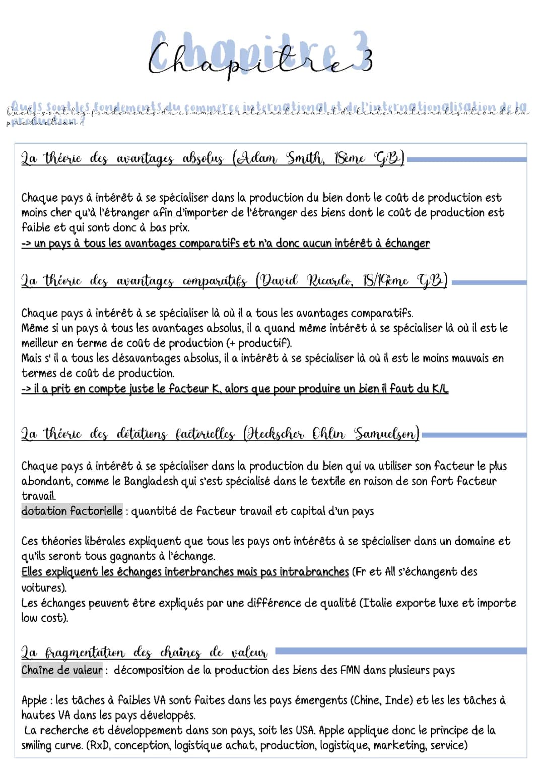Les Fondements du Commerce International et Avantages Comparatifs - PDF et Cours Résumé