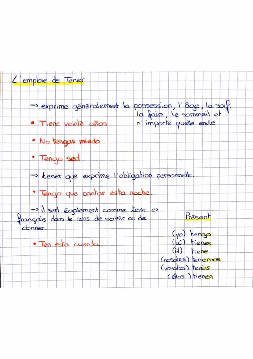 ESPAÑOL
Emploi de l'auxiliaire Haber
->L'auxiliaire haber sert à former les temps composés
(notamment le passé composé).
->Contrairement au 