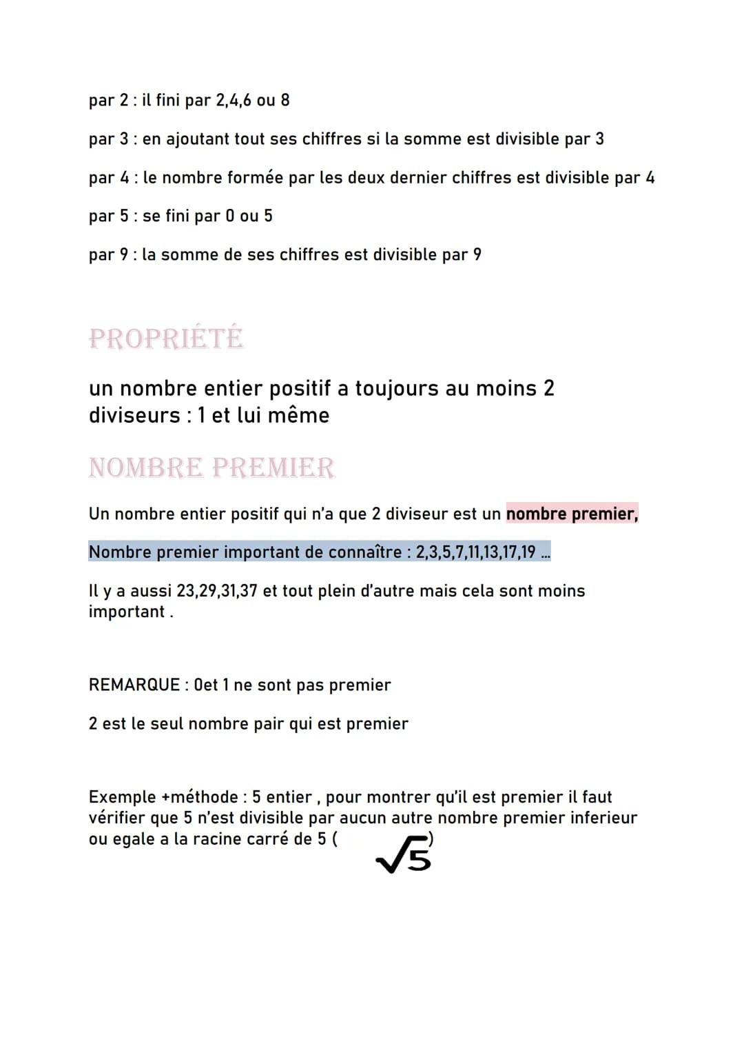 Mathématiques
3eme
NOMBRE ENTIERS
définition:un nombre entier est un nombre sans virgule
DIVISION EUCLIDIENNE
a=b xq+r
division a par b pour