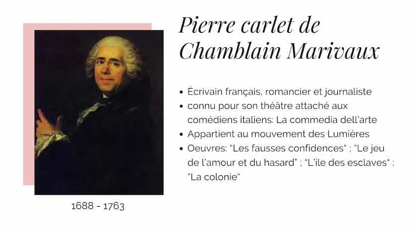 L'île des esclaves
Marivaux
RAJALATHAN ABISHIGA 1F
TEXTE INTÉGRAL
et DOSSIER
CLASSICOLYCÉE
L'Île
des esclaves
Marivaux
EUVRE
Nouveau
BAC
PRO