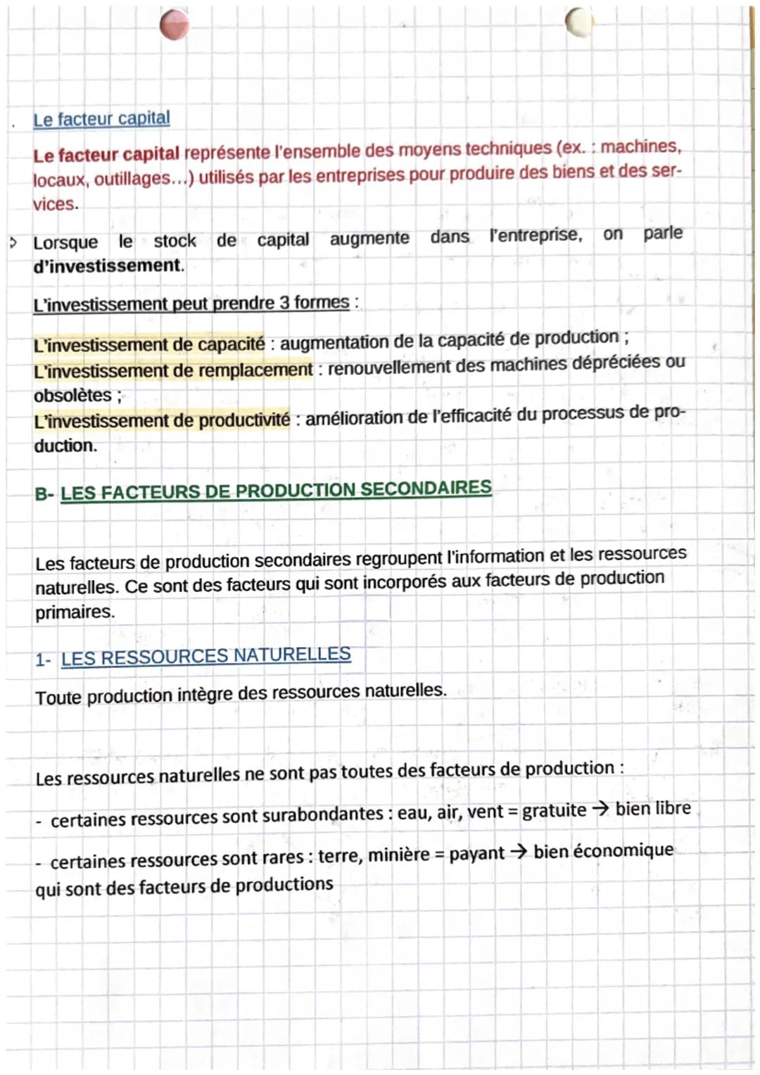 chapitre
économie
Chapitre 4: la combinaison des facteurs de production
La richesse d'une nation est évaluée par les organismes statistiques