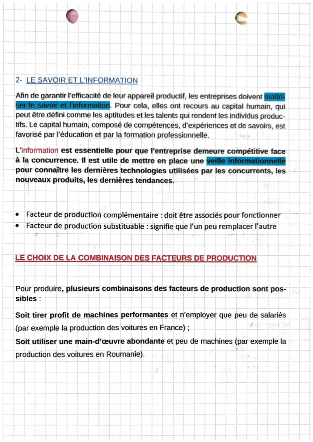 chapitre
économie
Chapitre 4: la combinaison des facteurs de production
La richesse d'une nation est évaluée par les organismes statistiques
