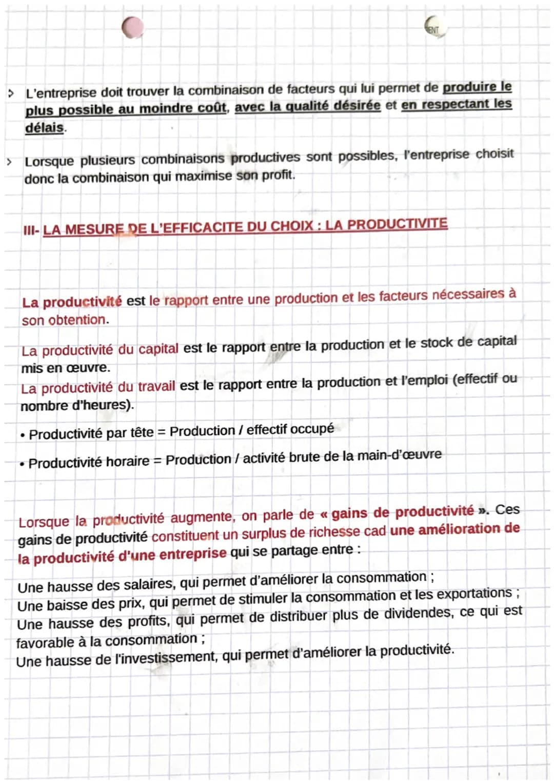 chapitre
économie
Chapitre 4: la combinaison des facteurs de production
La richesse d'une nation est évaluée par les organismes statistiques