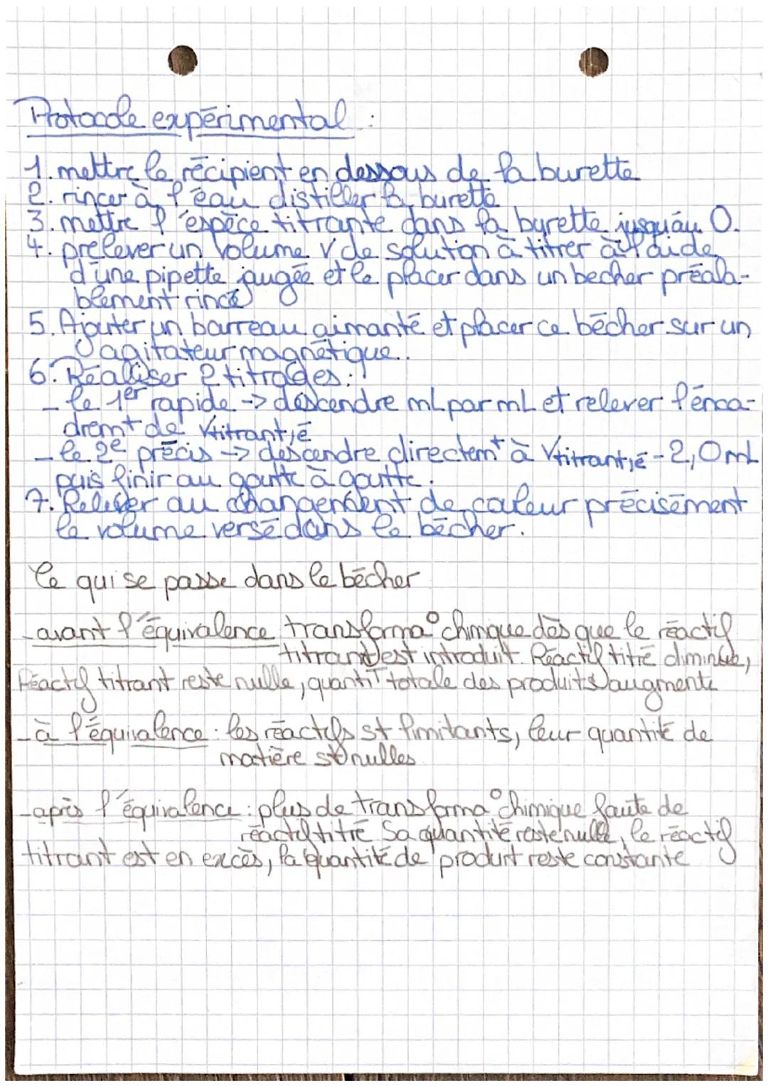 # Chapitre 4 Dosage par titroge

titrage = dosage qui fait intervenir une réaction chimique
et au Cours duquel un changement de couleur
perm