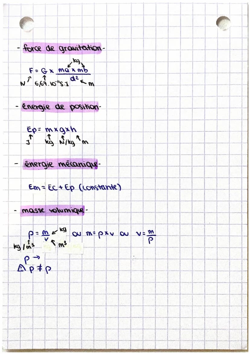 • formules physique
-vitesse-
dem
m/sv=d ou At = d ou
At
km/h →→ m/s = diviser par 3,6
m/s → km/h = multiplier par 3,6
-énergie cinétique -

