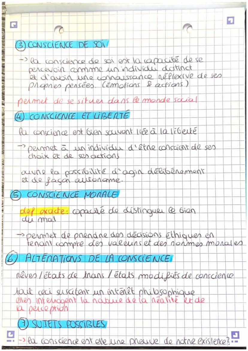 LA CONSCIENCE FICHE PHILO N°
क
INTRODUCTION
-> nevanche de l'esprit eu la réalité matérielle,
la conscience neprésente la grandew de
l'homme
