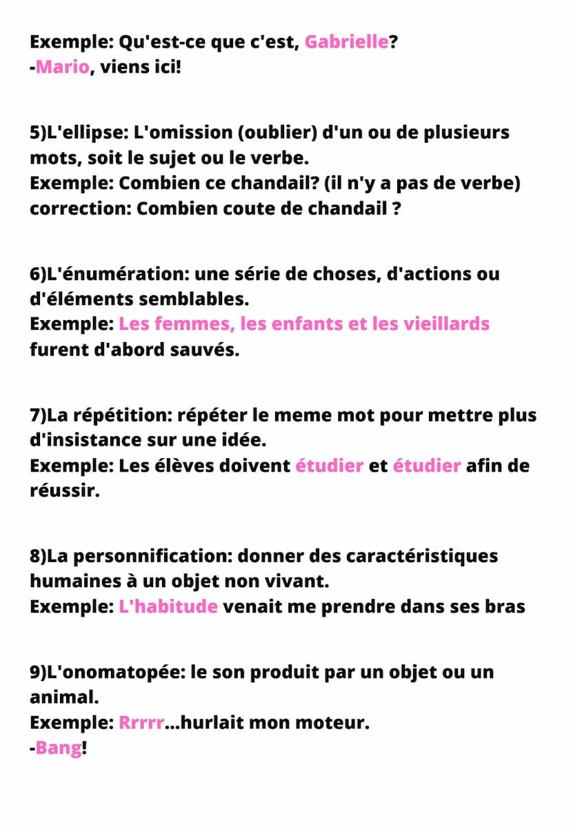 Figure de style
1)La comparaison: un rapport de ressemblance
entre 2 choses ou 2 etres. La comparaison est
introduite par: comme, pareil à, 