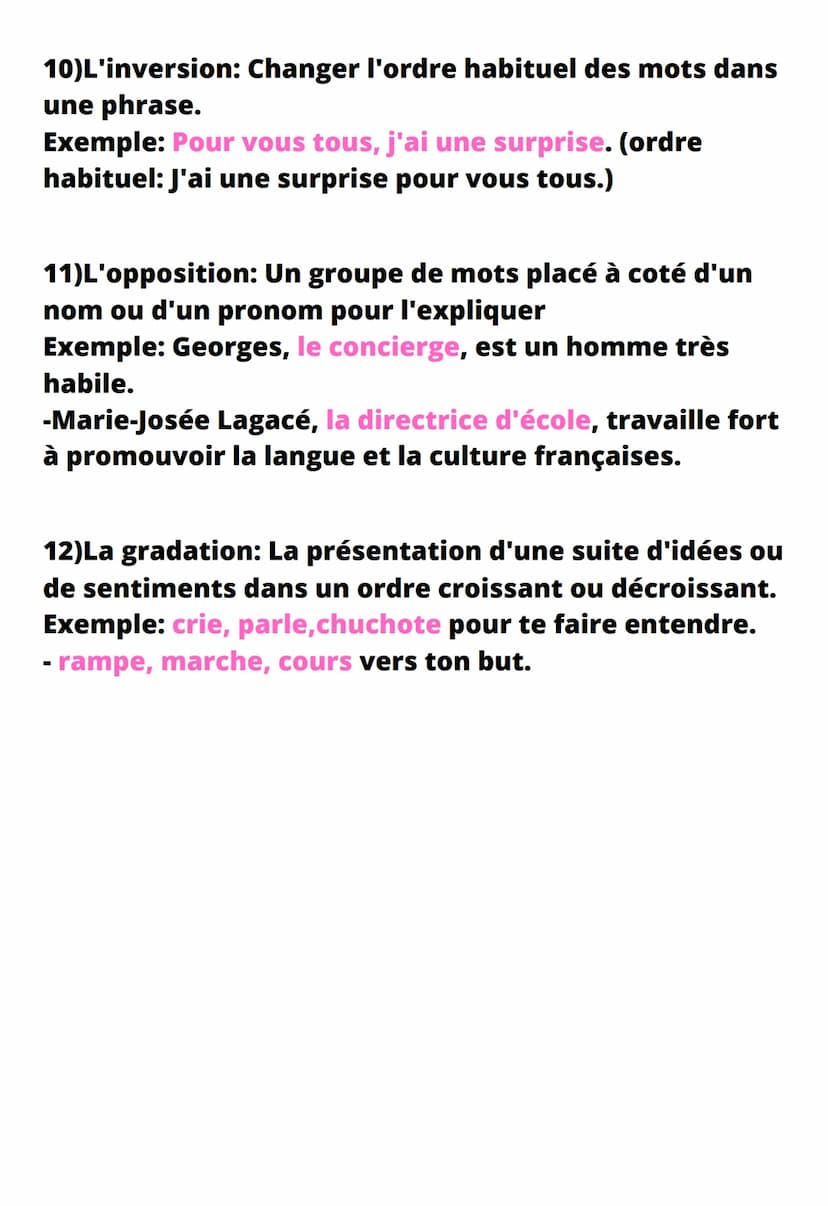 Figure de style
1)La comparaison: un rapport de ressemblance
entre 2 choses ou 2 etres. La comparaison est
introduite par: comme, pareil à, 