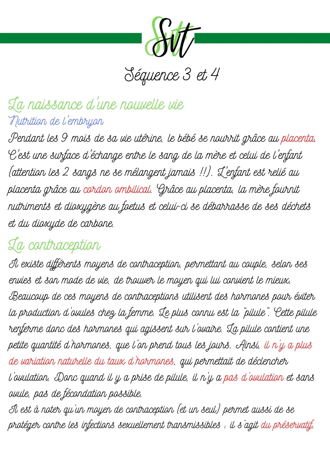 Sit
Séquence 3 et 4
Le fonctionnement
du cycle féminin
Un cycle dure en moyenne 28 jours chez la femme. Quand la durée du cycle
varie, c'est