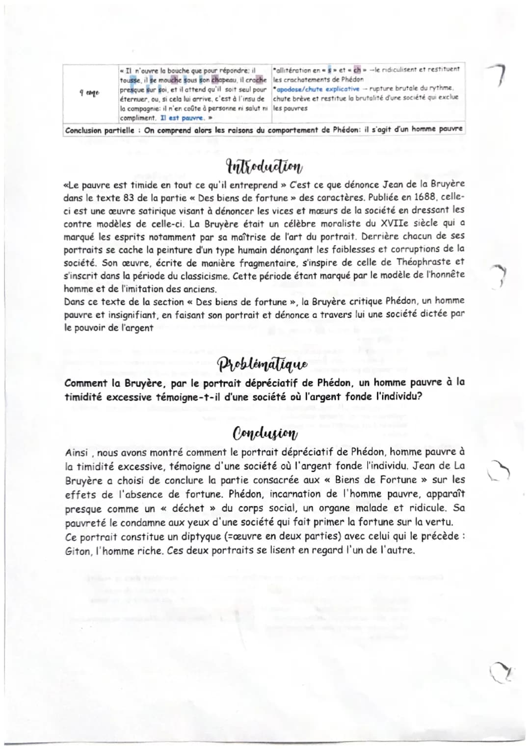 C
0
Giton un exemple de l'argent qui mène le monde
Décomposition du texte en 3 mouvements :
1- Portrait physique mélioratif de Giton, homme 