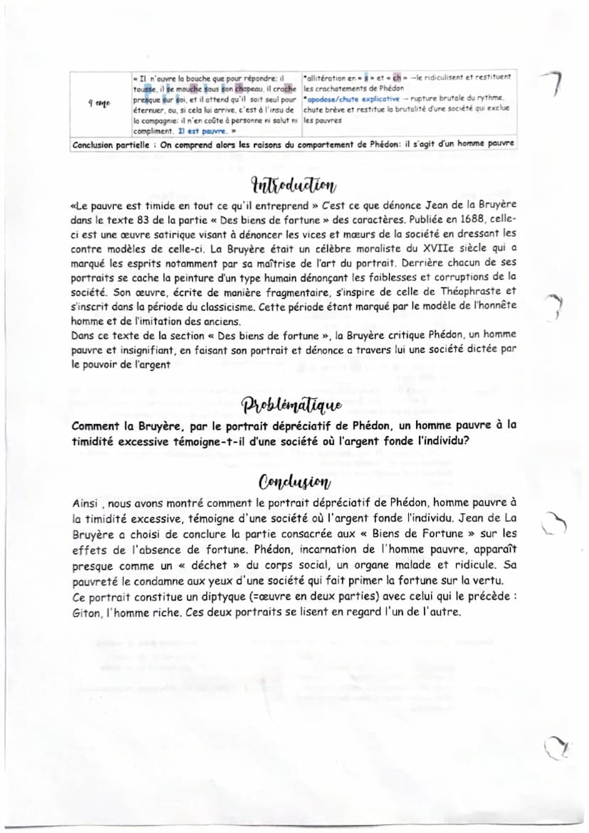 C
0
Giton un exemple de l'argent qui mène le monde
Décomposition du texte en 3 mouvements :
1- Portrait physique mélioratif de Giton, homme 