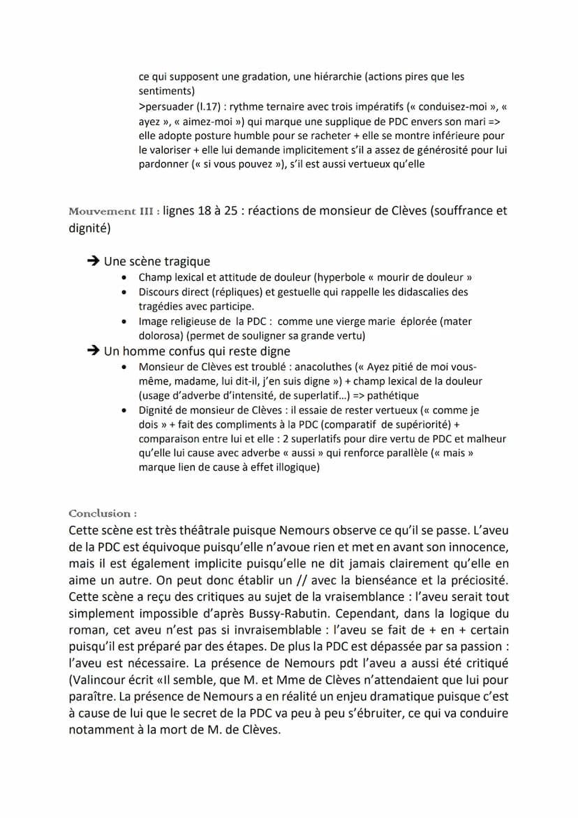 EXPLICATION LINÉAIRE 8: L'aveu de la PDC à son mari
INTRODUCTION: La Princesse de Clèves est un roman de Madame de
Lafayette publié en 1678.