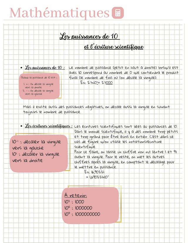 Know Les puissances de 10 et l'écriture scientifique thumbnail