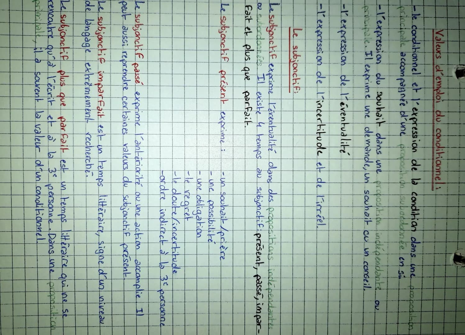 Valeurs d'emploi du conditionnel:
- le conditionnel et l'expression de la condition dans une proposition
principale accompagnée d'une propos