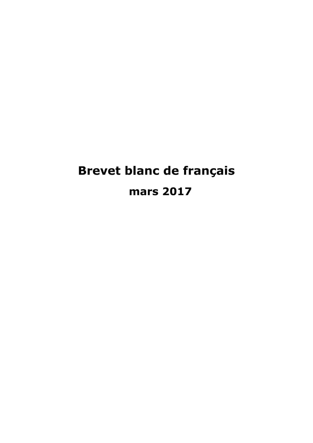 Brevet blanc de français
mars 2017 5
10
15
20
25
30
35
PREMIÈRE PARTIE
Document A
Les Villes
La Machine rôdait, inlassable¹. Le vent inclina