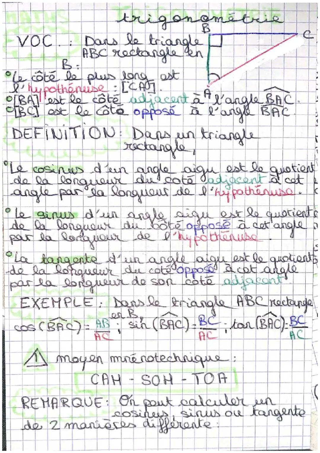 trigonométrie 