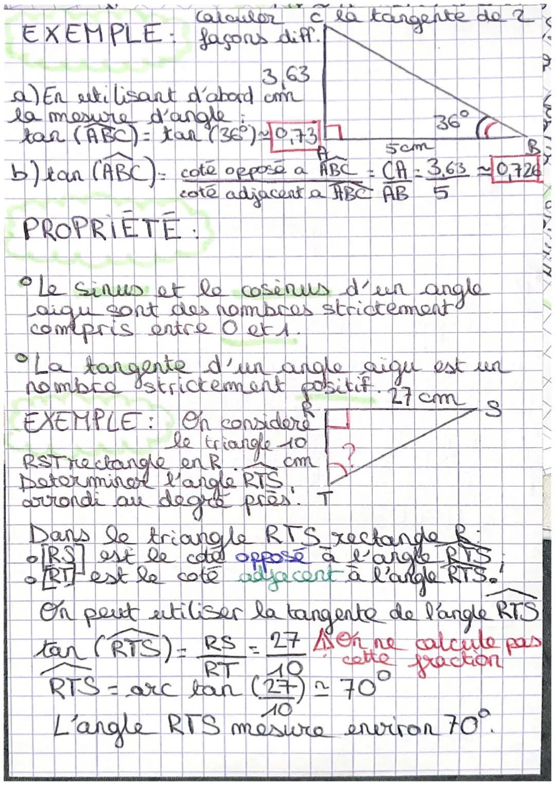 trigonométrie
VOC. Dans le triangle
ABC rectangle en
18
B:
le côté le plus long est
I'hypothéneuse : [CAG].
o[BA] est le côté
adjacent à "l'