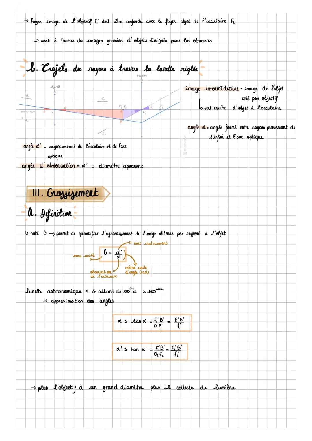 3 Méthodes optiques
Optique
1. Rappels
droite
monochromatique: ne contient qu'une fréquence / longueur d'onde détermini
milieu homogène et t