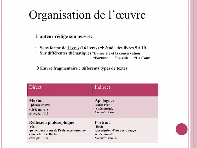Les Caractères
La Bruyère Le Classicisme
Mouvement qui apparait dans la seconde moitié du 17 siècle, se base sur :
-des modèles antiques,
- 