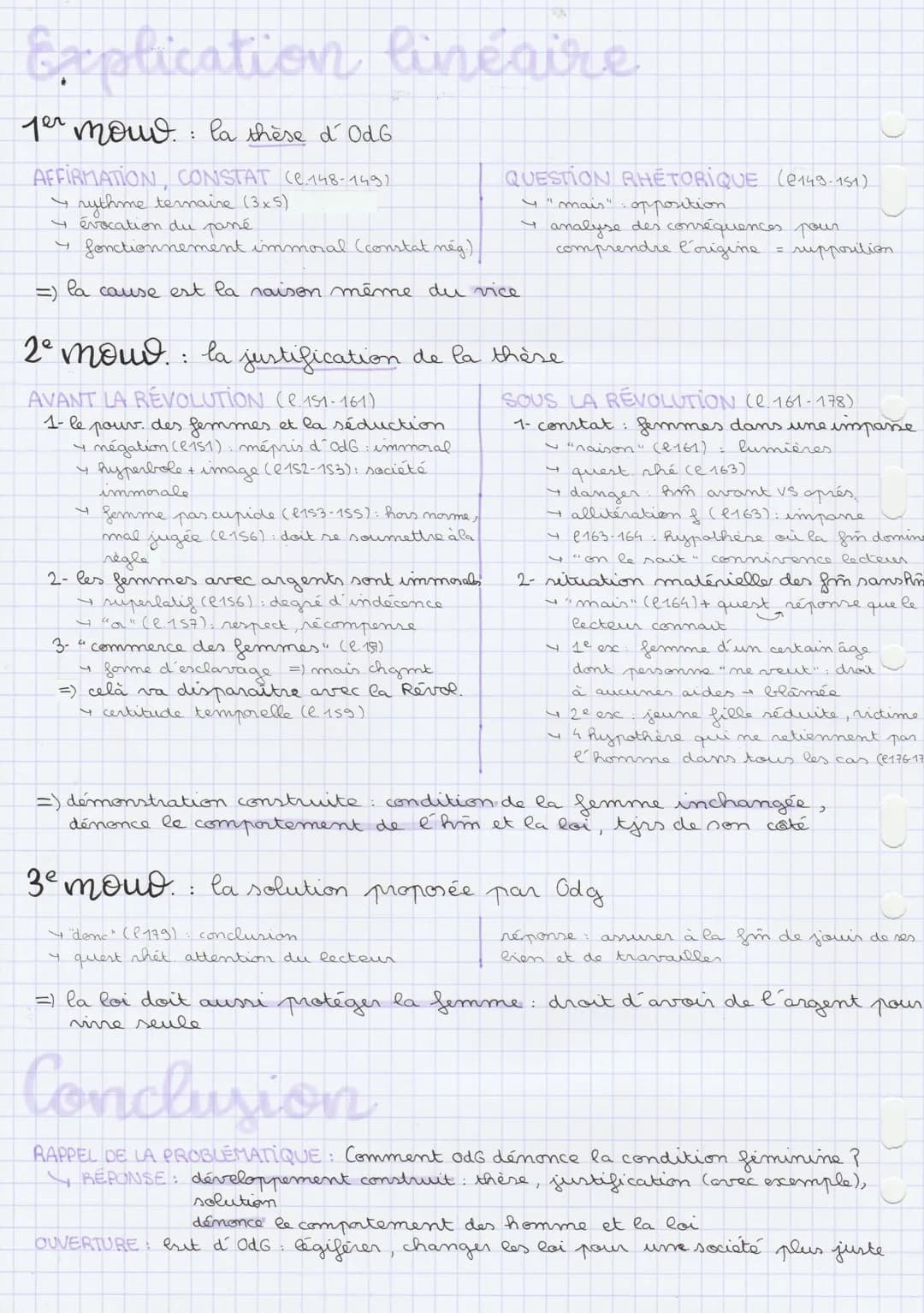 09101122
atw
texte 3
Analyse linéaire
h
DDFC, OLYMPE DE GOUGES
Sous l'ancien CONSTAT. Cc de temps.
régime4, tout était vicieux, tout était c