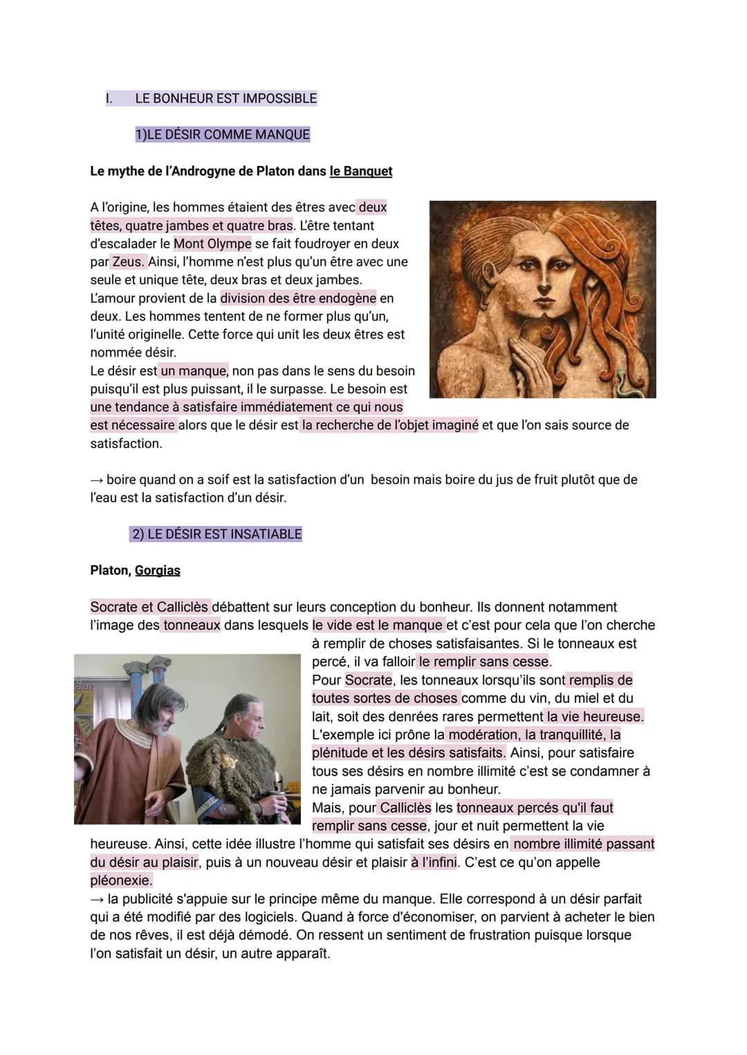 DÉFINITION:
Le bonheur
le bonheur: 1. état de satisfaction total, qui dure dans le temps et vient d'un jugement sur la
vie en general
2. acc