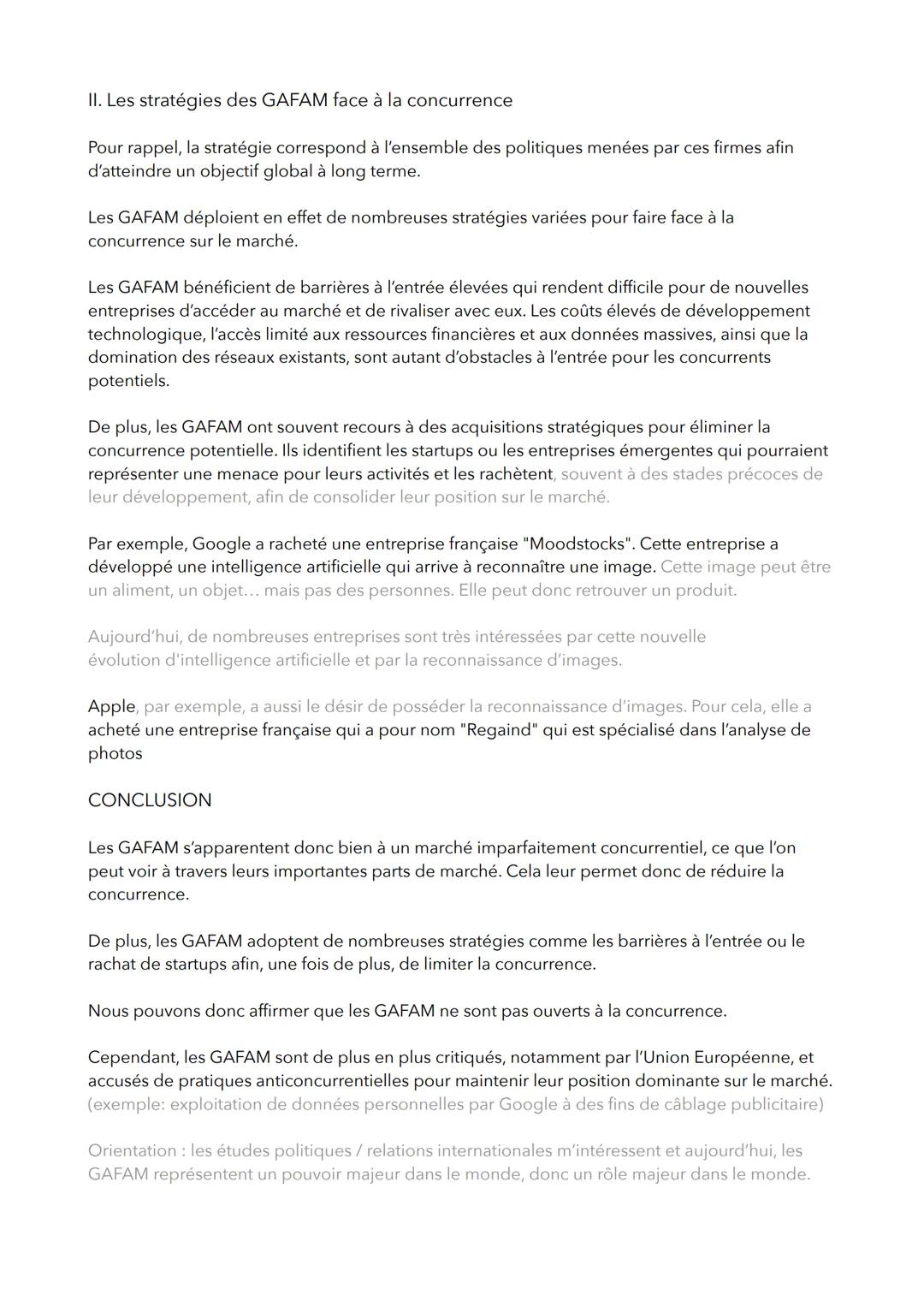 # GRAND ORAL SES

En quoi les GAFAM ne sont pas ouverts à la concurrence?

INTRODUCTION
- GAFAM:
L'acronyme GAFAM désigne cinq des entrepris