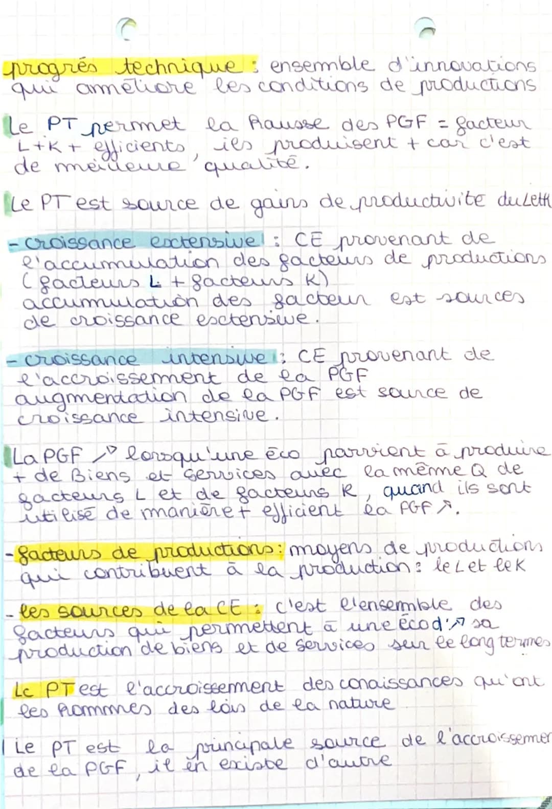 CHAP 1: croissance éco.
A) comment la mesurer?!
croissance économique -> c'est l'augmentation
soutenue sur le long terme de l'indicateur de
