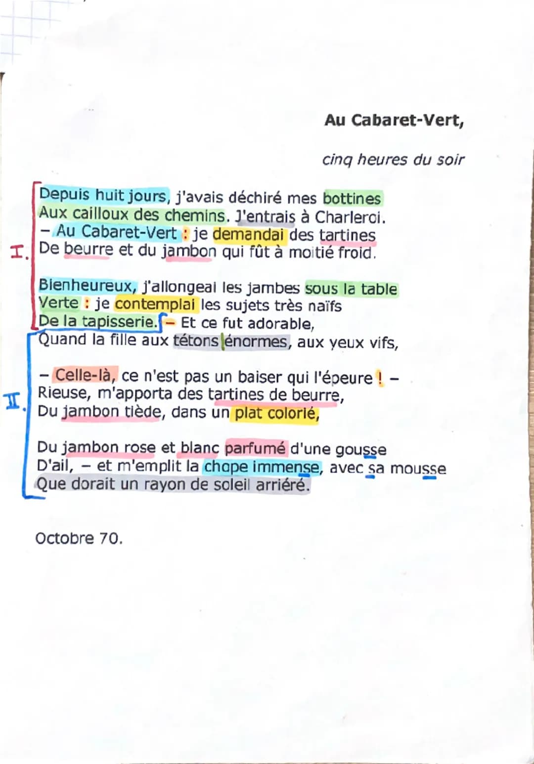 --- OCR Start ---
BAZ
BAZ FR
ARTHUR RIMBAUD
Poésie
« Au cabaret vert »
INTRODUCTION
Au XIXè S., l'écriture poétiq se renouvelle, notamment s